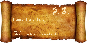 Homa Bettina névjegykártya