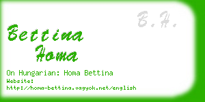 bettina homa business card